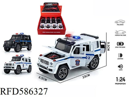 G Wagon Police Jeep 1:24 Diecast Scale Model Car
