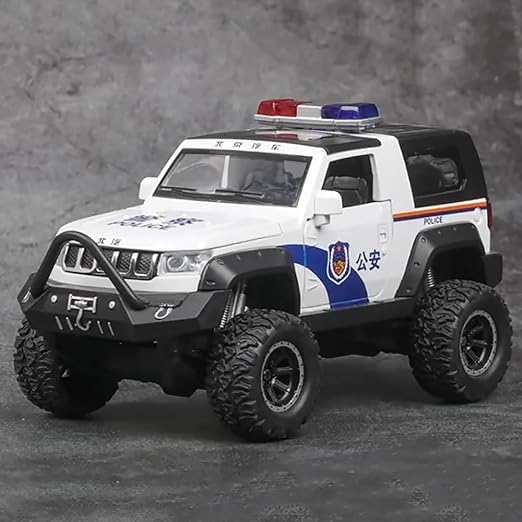 Jeep Police 1:24 Diecast Scale Model Car