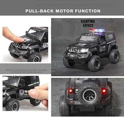 Jeep Police 1:24 Diecast Scale Model Car