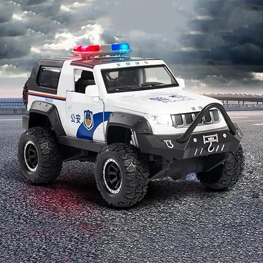 Jeep Police 1:24 Diecast Scale Model Car