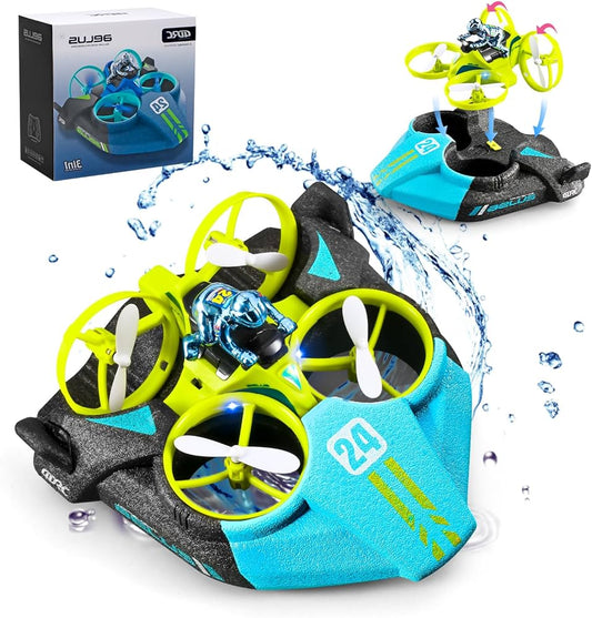 4DRC V24  3-in-1 Remote Control Hovercraft, Drone, and Race Car Water and Sky