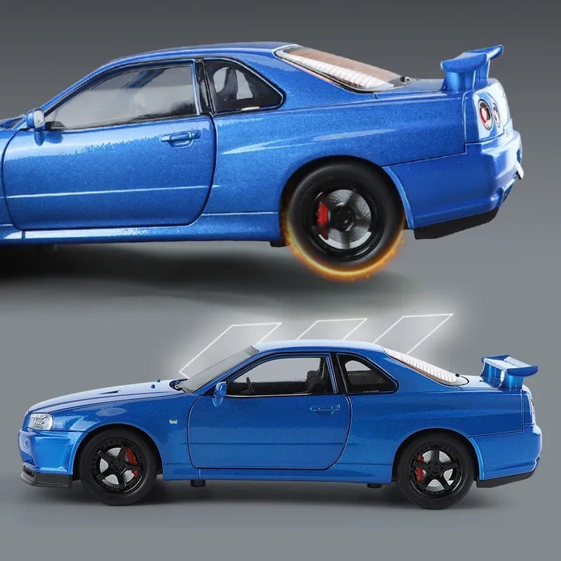 Nissan Skyline R34 GT-R 1:24 diecast scale model car
