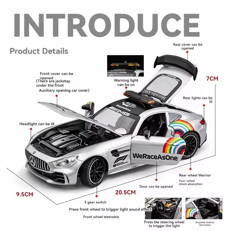 Mercedes-AMG GT F1 Safety Car 1:24 Diecast Scale Model Car