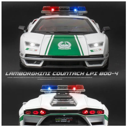 Lamborghini 800 Police 1:24 Diecast Scale Model Car