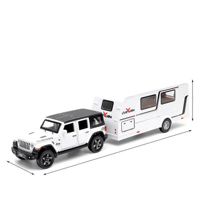 Wrangler Jeep Rubicon Trailer 1:24 Diecast Scale Model Car