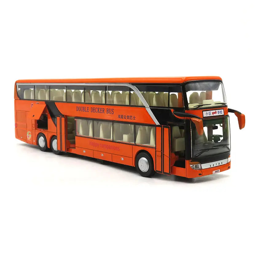 Double-Decker Tourist Bus Diecast Scale Model