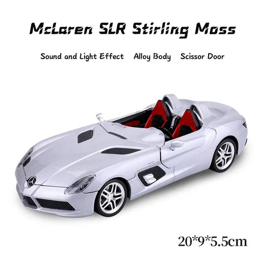 Mercedes-benz Slr Stirling Convertible Sports 1:24 Diecast Scale Model Car