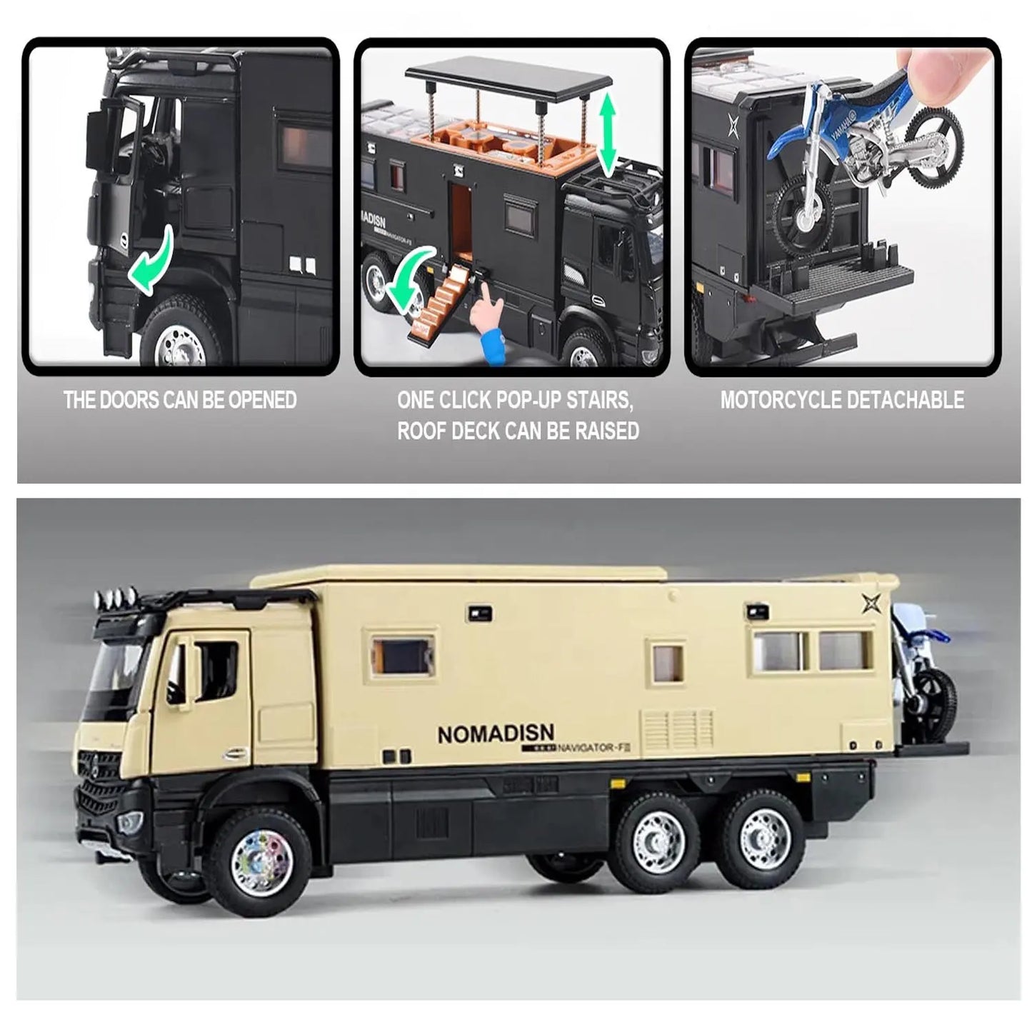 Mercedes-benz Nomadison Rv camper truck 1:24 Diecast Scale Model