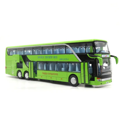 Double-Decker Tourist Bus Diecast Scale Model
