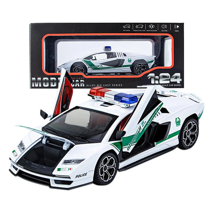 Lamborghini 800 Police 1:24 Diecast Scale Model Car