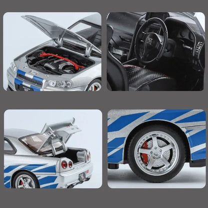 Nissan Skyline R34 GT-R 1:24 diecast scale model car