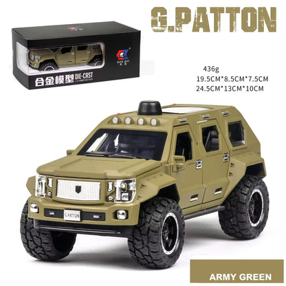 G-Patton Military Metal Toy Car 1:24 Diecast Scale Model