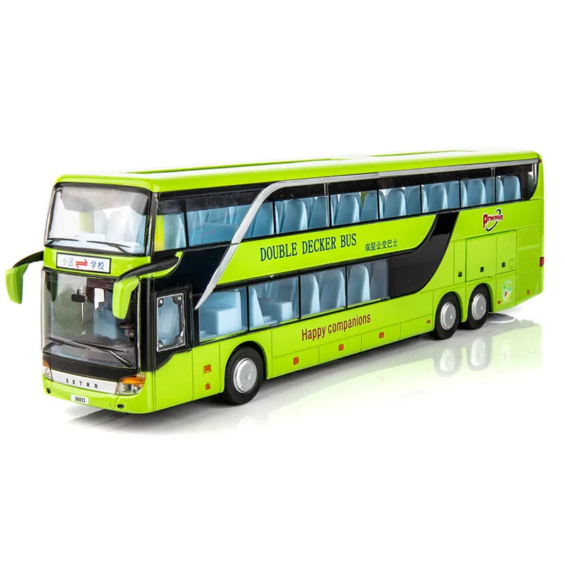 Double-Decker Tourist Bus Diecast Scale Model