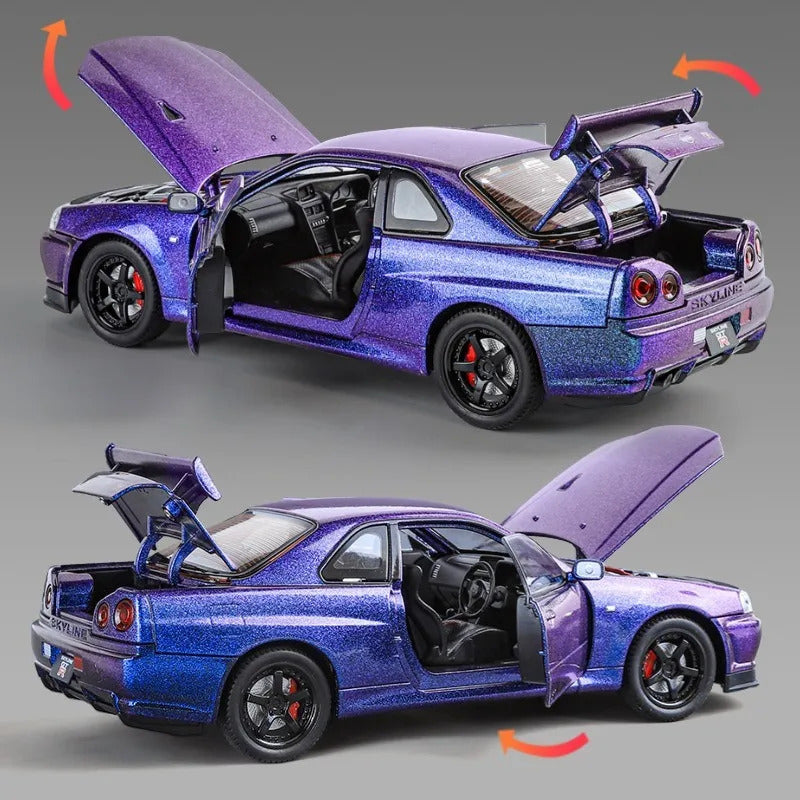 Nissan Skyline R34 GT-R 1:24 diecast scale model car
