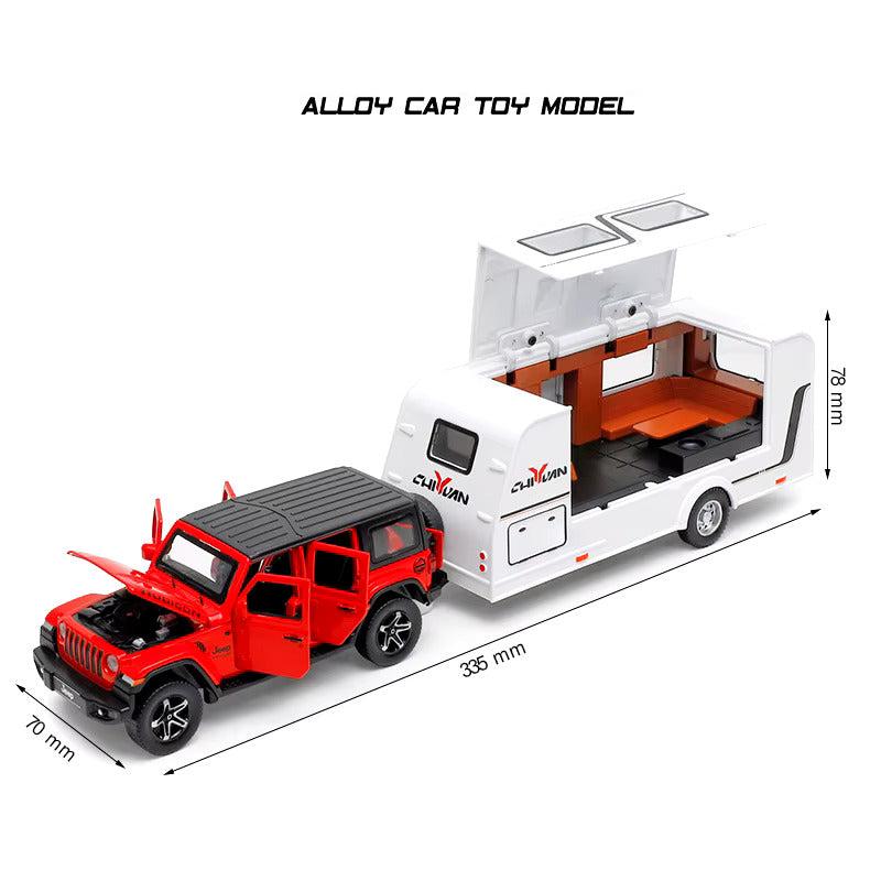 Wrangler Jeep Rubicon Trailer 1:24 Diecast Scale Model Car
