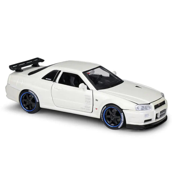 Nissan Skyline R34 GT-R 1:24 diecast scale model car
