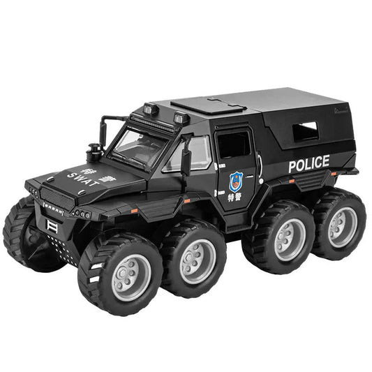 8X8 ATV Armoredpolice vehicle 1:24 Diecast Scale Model