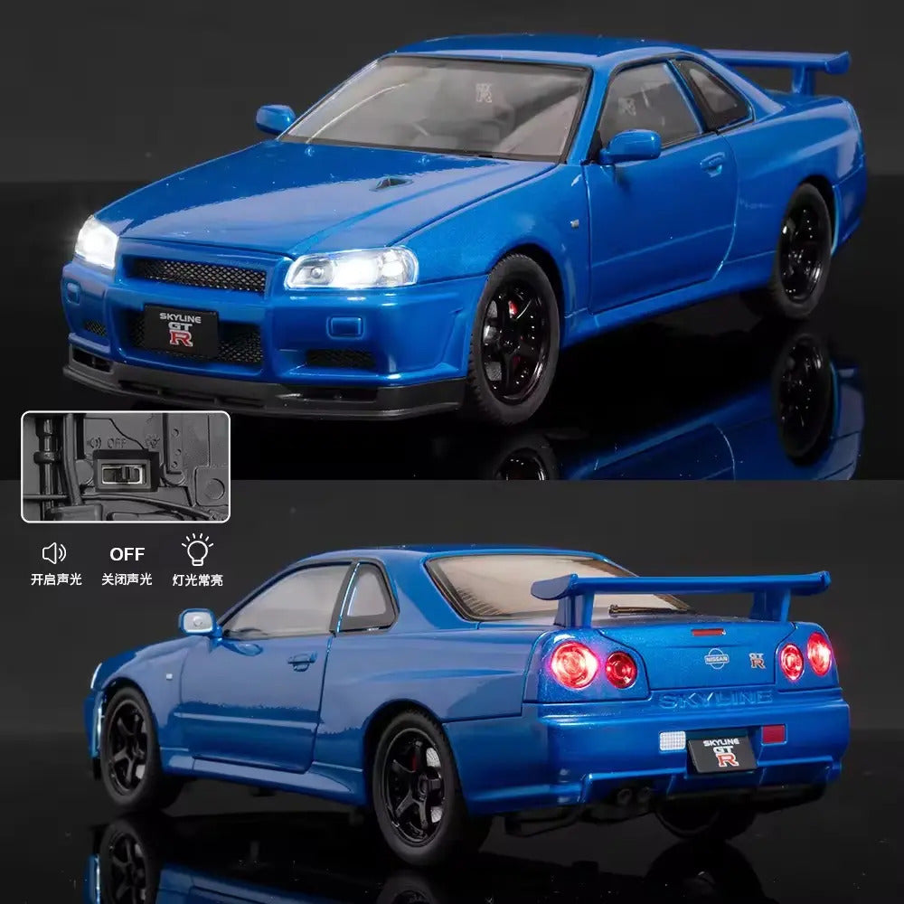 Nissan Skyline R34 GT-R 1:24 diecast scale model car