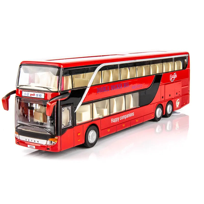 Double-Decker Tourist Bus Diecast Scale Model