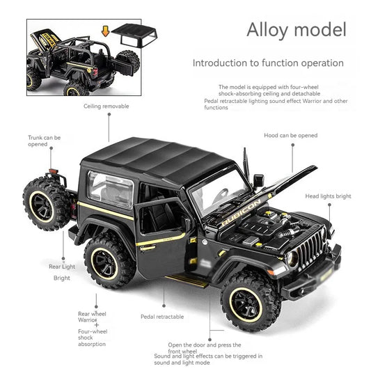 Jeep Wrangler Rubicon Thar 1:24 Diecast Scale Model Car