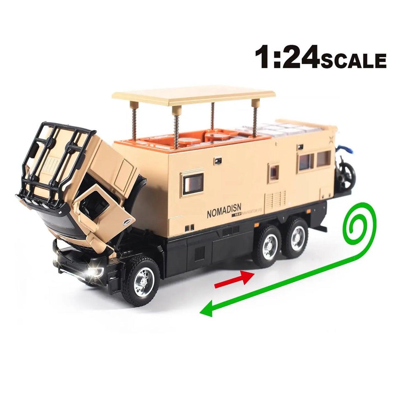 Mercedes-benz Nomadison Rv camper truck 1:24 Diecast Scale Model