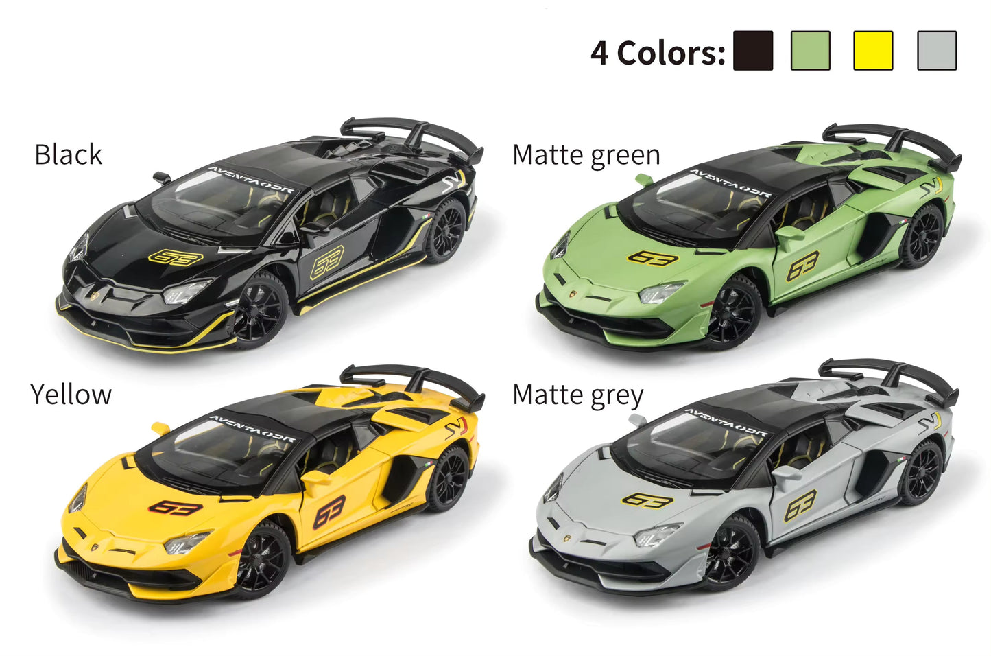 Lamborghini Svj-63 1:24 Diecast Scale Model Car
