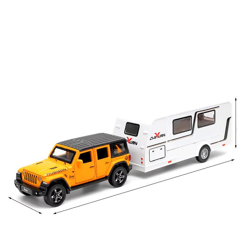 Wrangler Jeep Rubicon Trailer 1:24 Diecast Scale Model Car