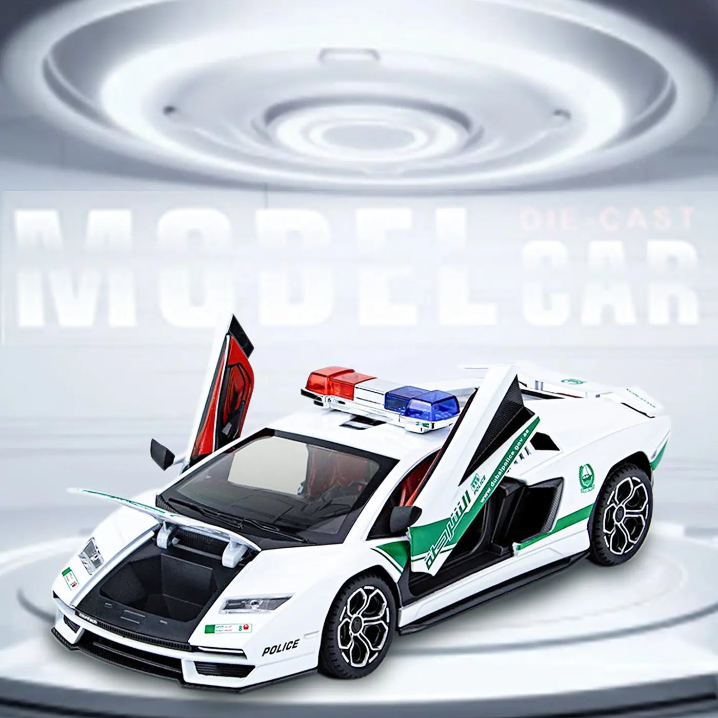 Lamborghini 800 Police 1:24 Diecast Scale Model Car