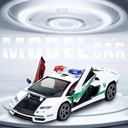 Lamborghini 800 Police 1:24 Diecast Scale Model Car