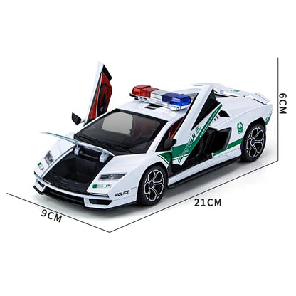 Lamborghini 800 Police 1:24 Diecast Scale Model Car