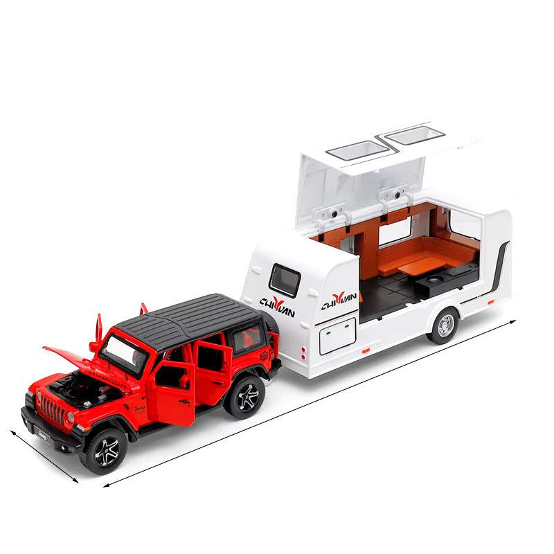 Wrangler Jeep Rubicon Trailer 1:24 Diecast Scale Model Car