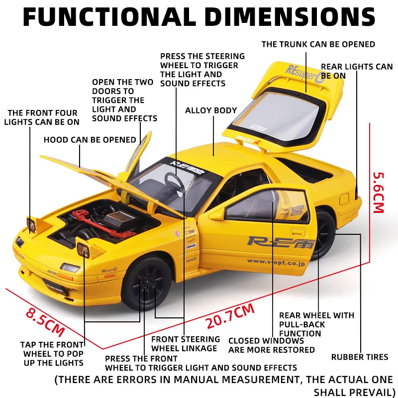 Mazda Rx7 1:24 Diecast Scale Model Car
