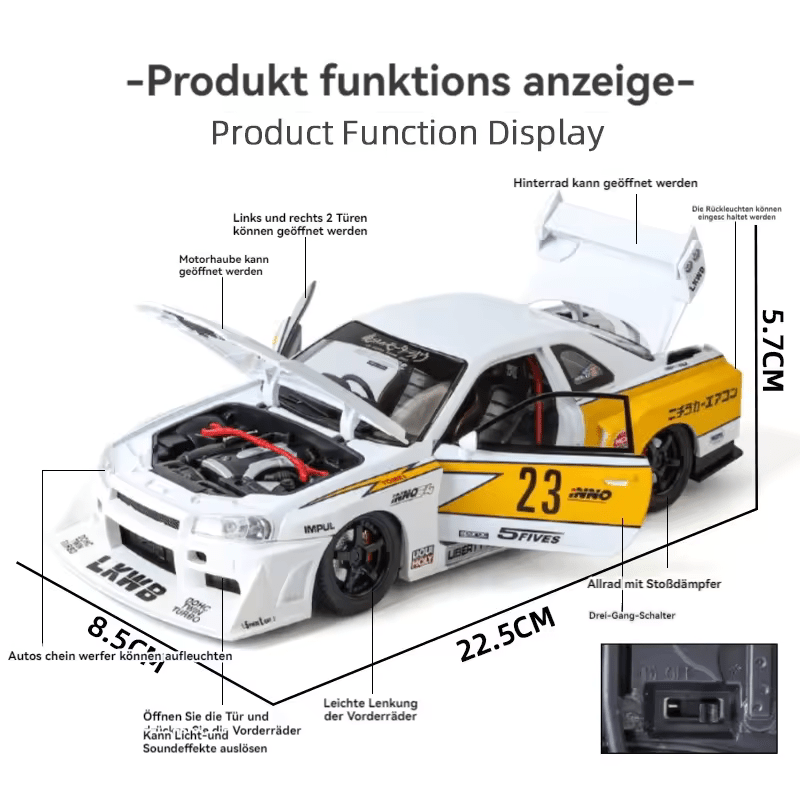 Nissan LBWK GTR R34 1:24 Diecast Scale Model Car