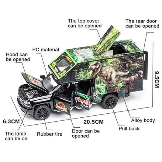Jurassic Dinosaurs World 1:24 Diecast Scale Model Car