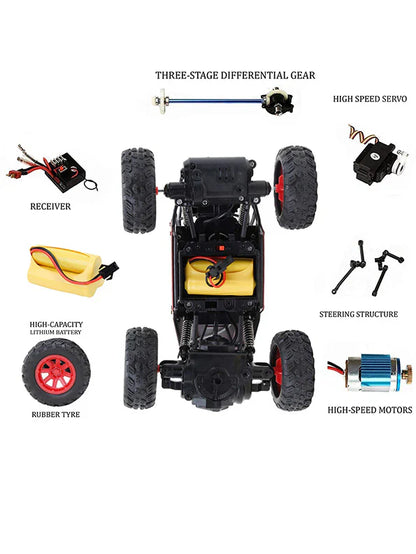 RC Monster Truck, with Gun Remote, 1:18 Scale 2.4 Ghz