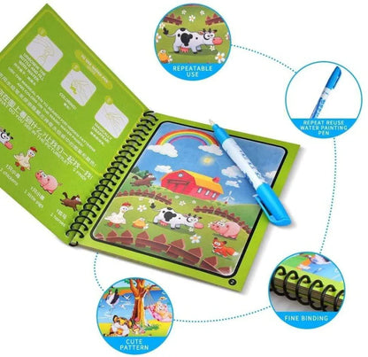 Premium Reusable Magic Water Quick Dry Book- (Pack Of 4 Books)