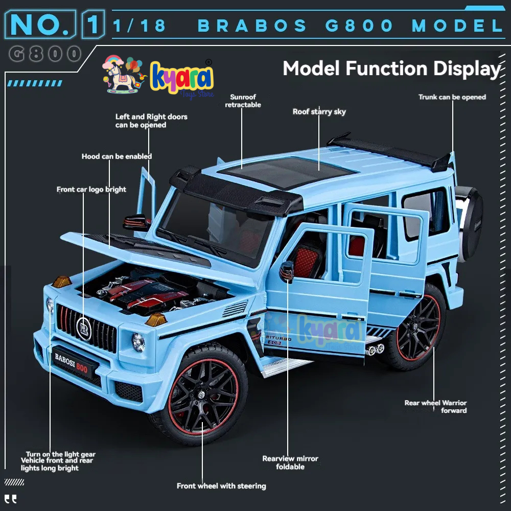 Mercedes-benz G800 124 Scale Model Diecast Metalcar - All Size