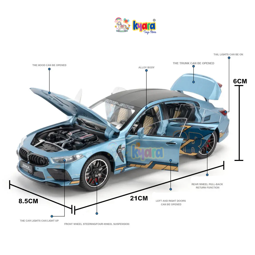 Bmw M8 1:24 Diecast Scale Model Car