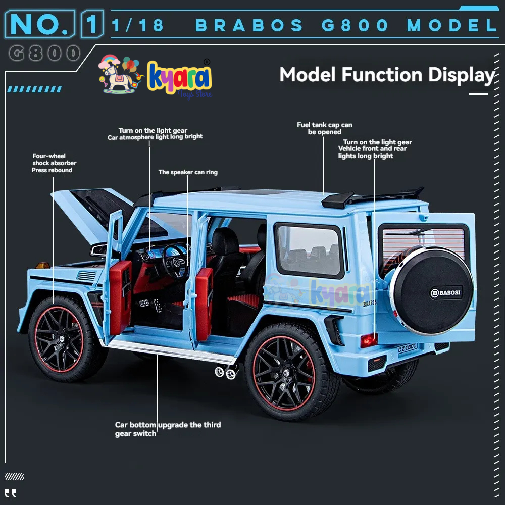 Mercedes-benz G800 124 Scale Model Diecast Metalcar - All Size