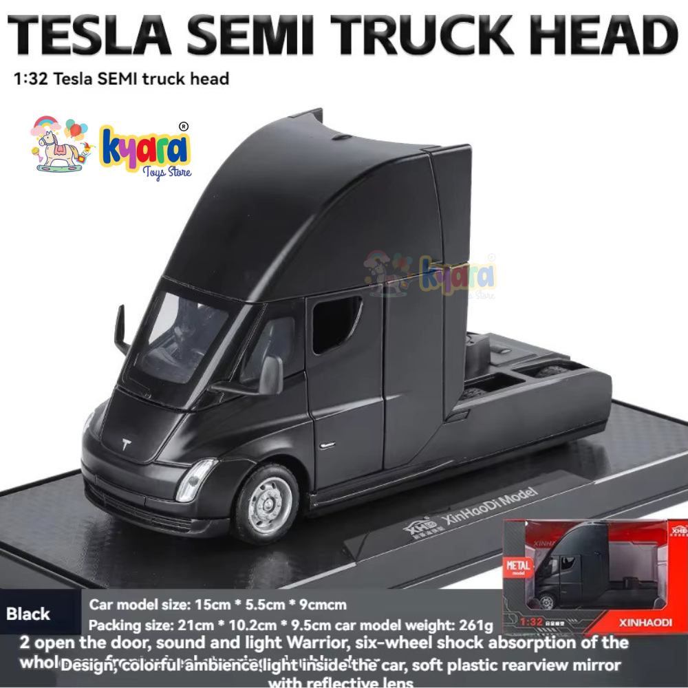 Tesla Semi Truck Head 1:24 Diecast Scale Model Car