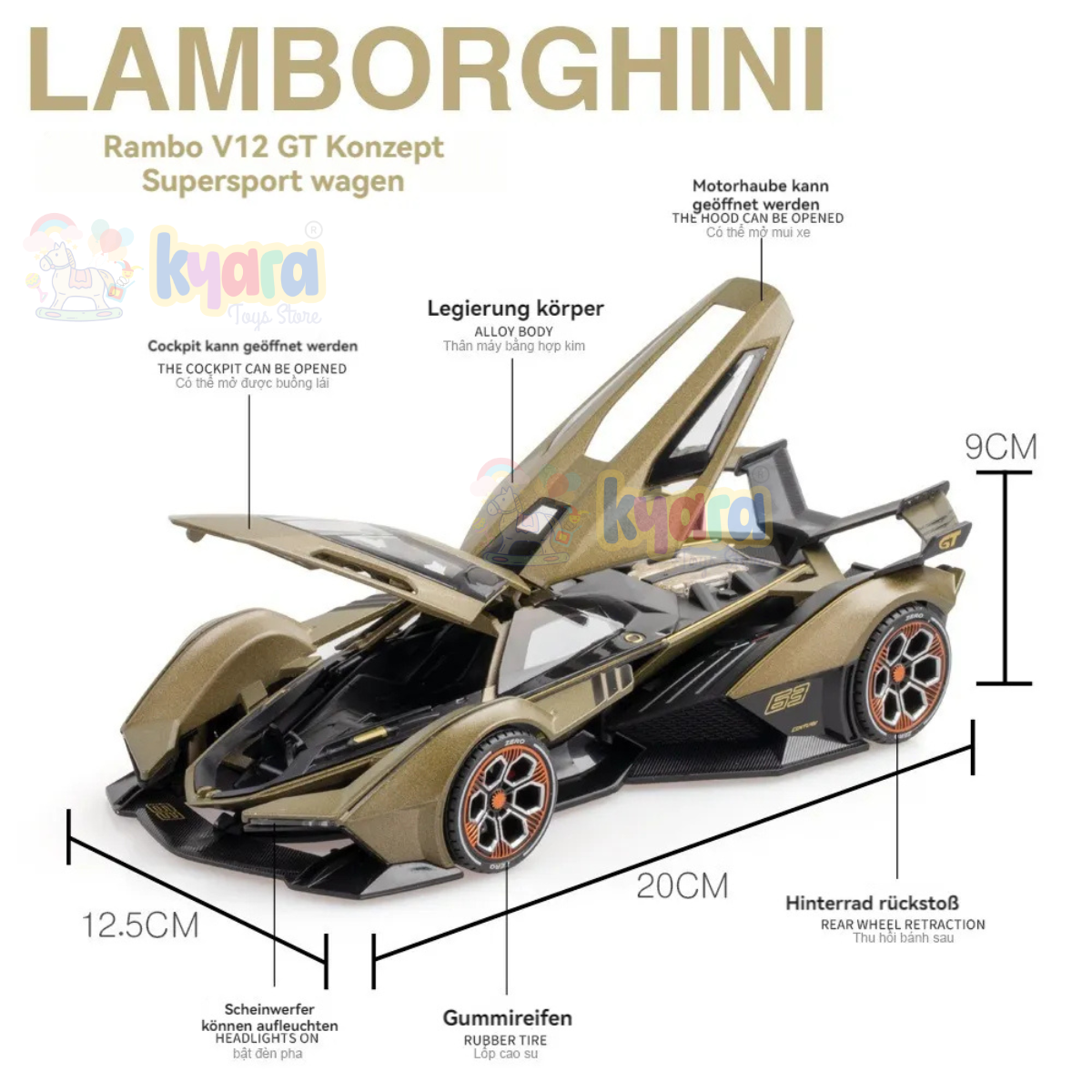Lamborghini V12 1:24 Diecast Scale Model Car
