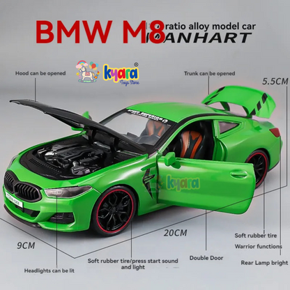 Bmw M8 Sports 1:24 Diecast Scale Model Car