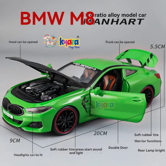 Bmw M8 Sports 1:24 Diecast Scale Model Car