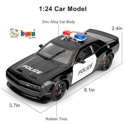 Dodge Challenger SRT Hellcat Police 1:24 Diecast Scale Model Car