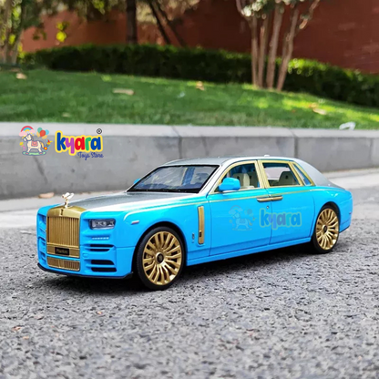 Rolls-royce Phantom Blue 1:24 Diecast Scale Model Car