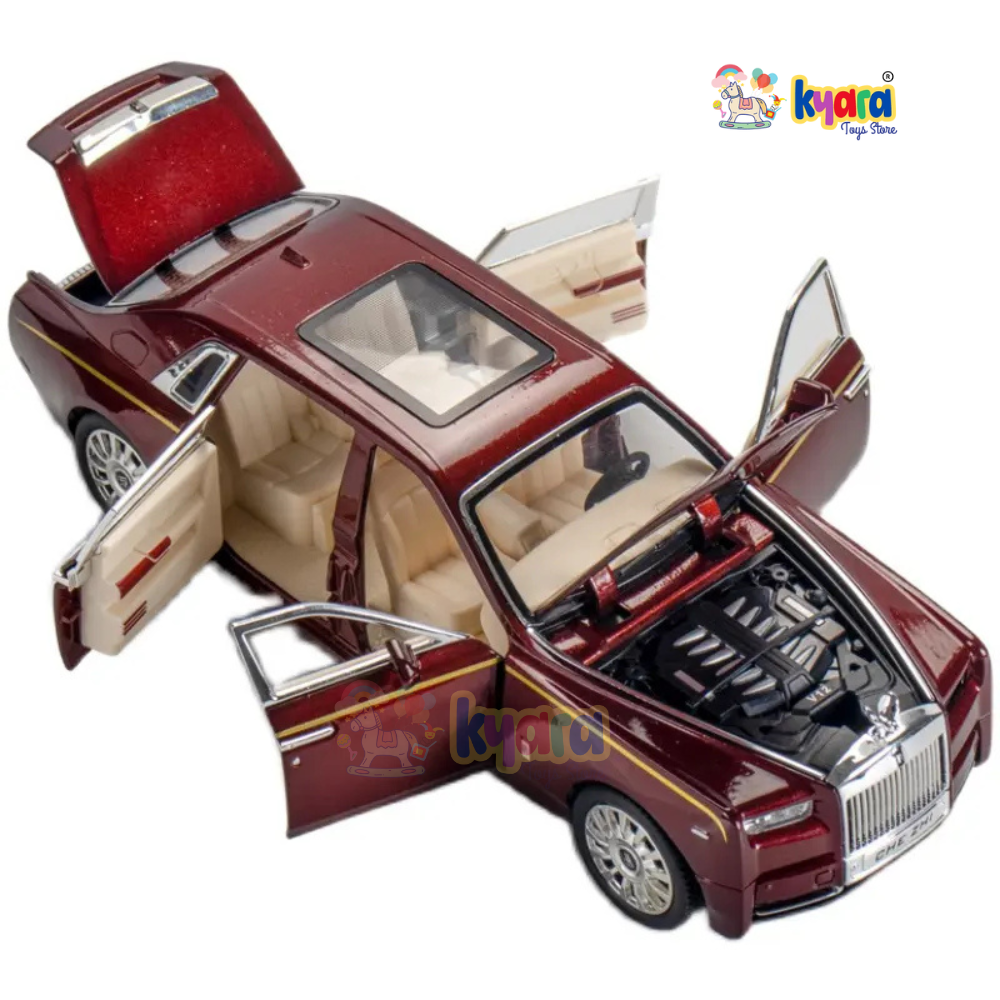 Rolls Royce Phantom Maroon 1:24 Diecast Scale Model Car