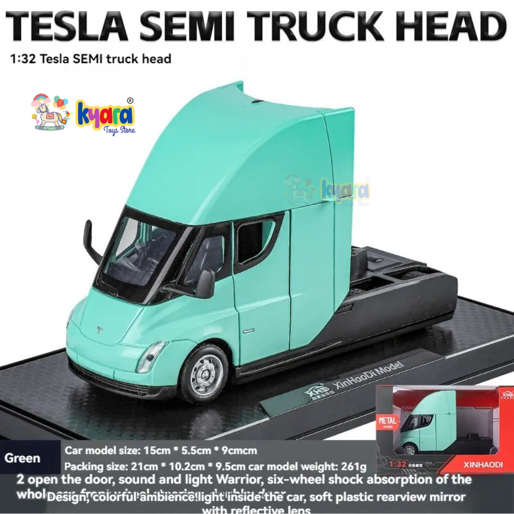 Tesla Semi Truck Head 1:24 Diecast Scale Model Car
