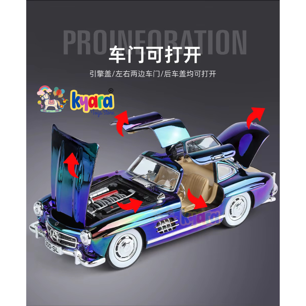 Mercedes-benz 300sl 1:24 Diecast Scale Model Car