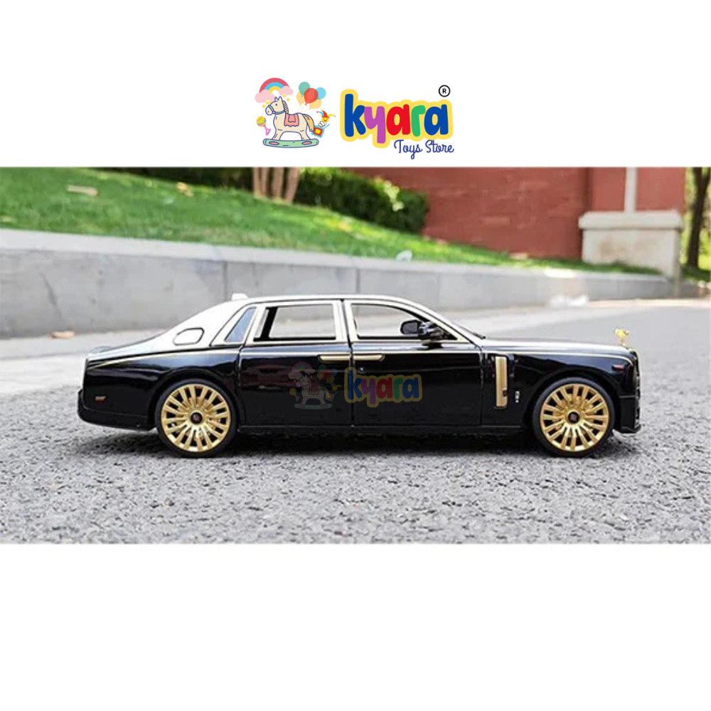 Rolls-royce Phantom Black-Silver 1:24 Diecast Scale Model Car