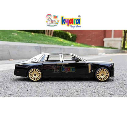 Rolls-royce Phantom Black-Silver 1:24 Diecast Scale Model Car